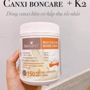 MILK CANXI BONE CARE BIOISLAND - CANXI SỮA 150 viên nang mềm