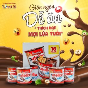 Bánh Que Chấm Sốt Chocolate Nutella And Go (Thùng Gồm 16 Hộp)