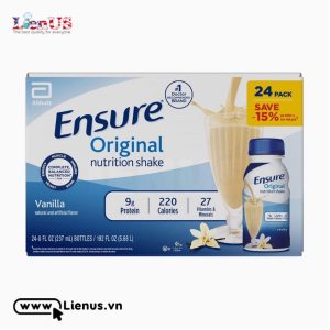 Sữa ensure nước  hương vani  Ensure Original Vanilla Mỹ 237ml  thùng 24 chai