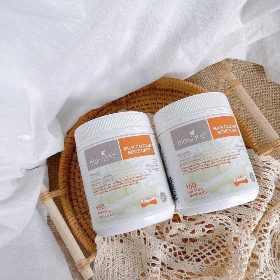 MILK CANXI BONE CARE BIOISLAND - CANXI SỮA 150 viên nang mềm