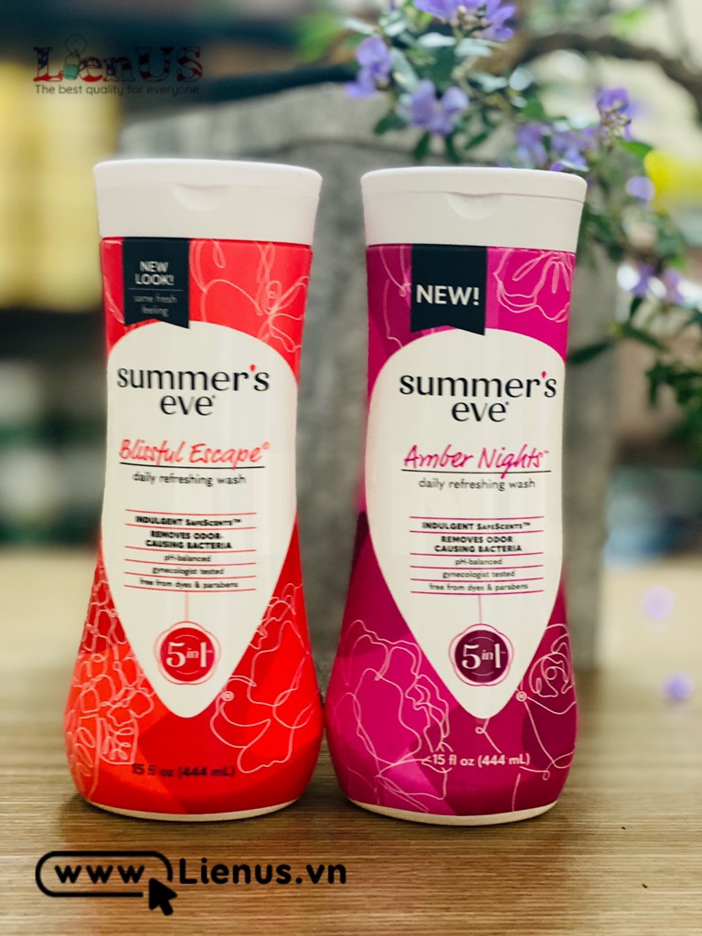 Dung dịch vệ sinh phụ nữ summer's eve 5in1 màu đỏ - Blissful Escape 444ml
