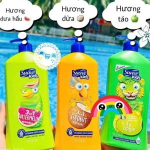 Sữa tắm gội trẻ em Suave Kids 3in1 silly apple 532ml hương táo