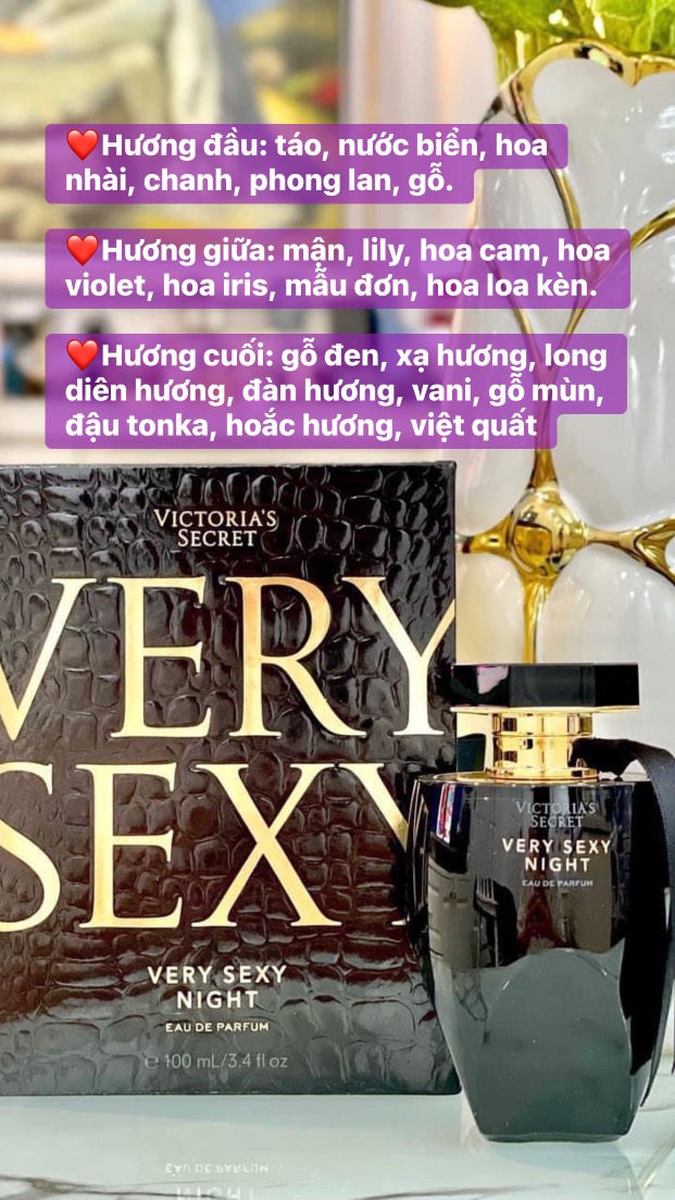 Nước Hoa Nữ Victoria’s Secret Very Sexy đen Night EDP 50ml