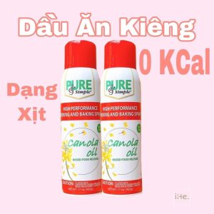 Dầu ăn kiêng không calo dầu hoa cải Pure & simple canola oil 482g