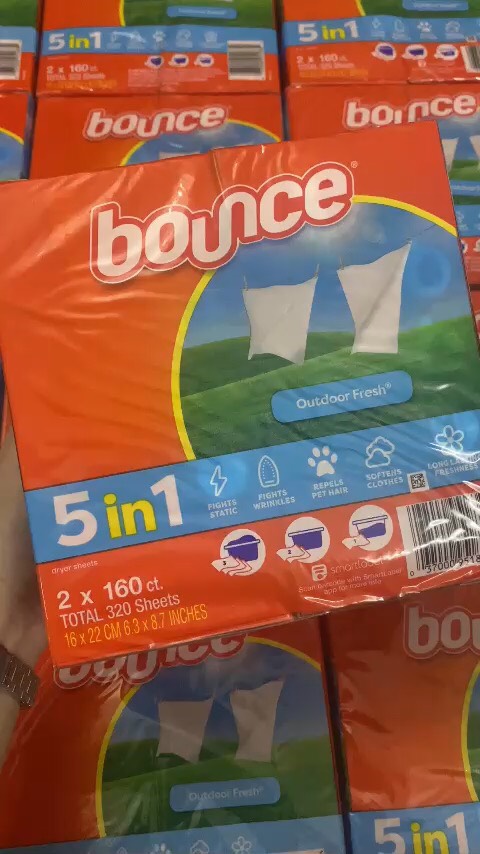 Set 2 Hộp Giấy Thơm Quần Áo Bounce 5in1 400 Tờ Của Mỹ