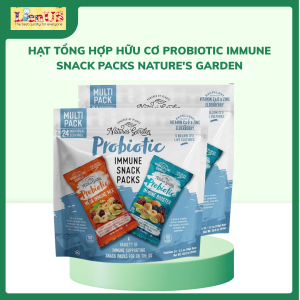 Hạt tổng hợp hữu cơ Probiotic Immune  Snack Packs Nature's Garden 24 gói  (Mega Immune Mix & Immune Booster, 34 g/gói)