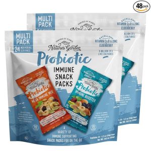 Hạt tổng hợp hữu cơ Probiotic Immune  Snack Packs Nature's Garden 24 gói  (Mega Immune Mix & Immune Booster, 34 g/gói)
