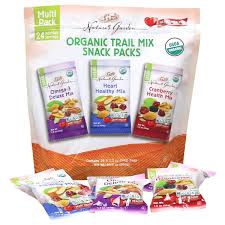 Hạt tổng hợp hữu cơ OrganicTrail Mix Snack Packs Nature's Garden 24 gói 816g - 3 vị