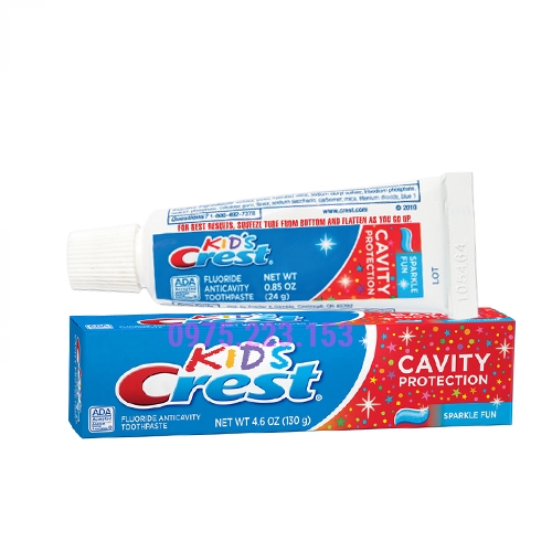 Kem đánh răng trẻ em Kid’s Crest 130g - Mỹ