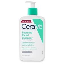 Sữa Rửa Mặt CeraVe Foaming Facial Cleanser Màu Xanh Ngọc dành cho da dầu/thiên dầu - 473ml -mỹ