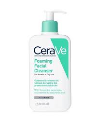 Sữa Rửa Mặt CeraVe Foaming Facial Cleanser Màu Xanh Ngọc dành cho da dầu/ thiên dầu -  355ml -mỹ