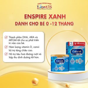 Sữa Enspire Xanh Enspire Optimum Formula cho bé 0 – 12 tháng (850gr) - hàng xách tay Mỹ