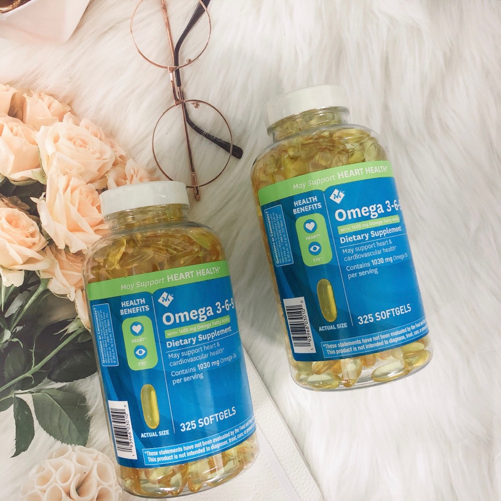 Viên Uống Omega 369 Member’s Mark Supports Heart Health Của Mỹ Hộp 325 Viên