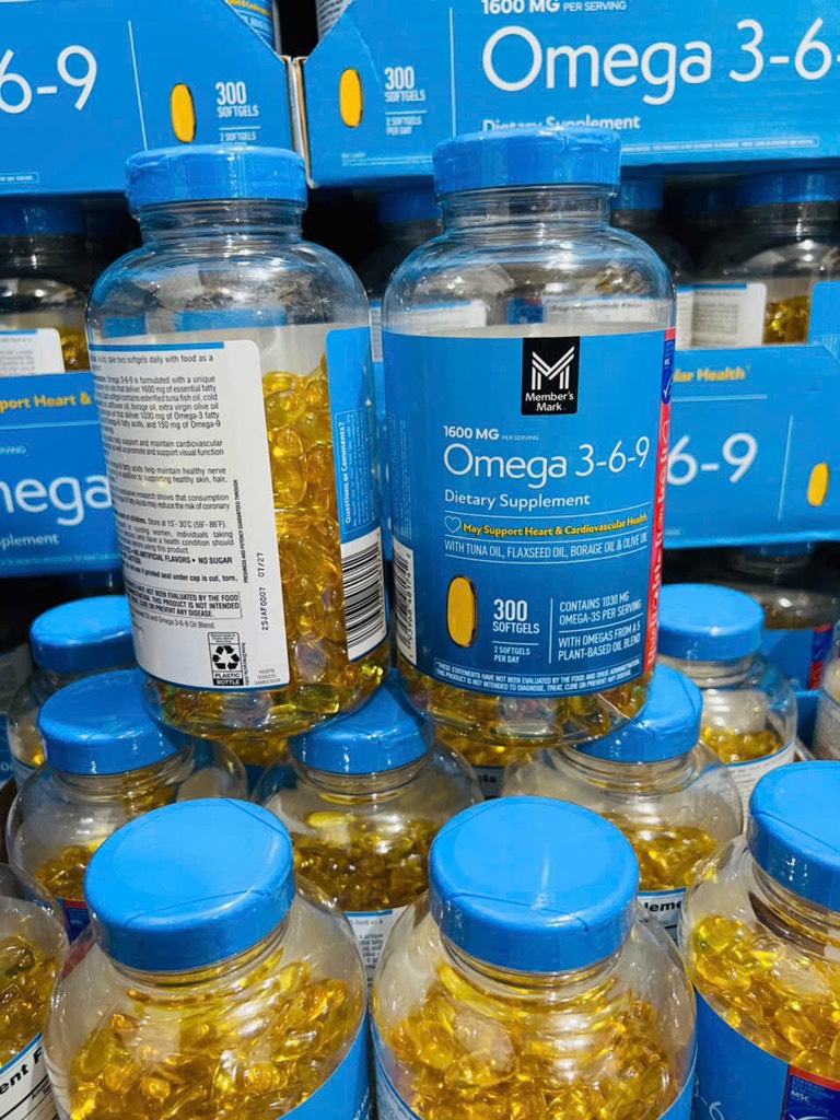 Viên Uống Omega 369 Member’s Mark Supports Heart Health Của Mỹ Hộp 325 Viên