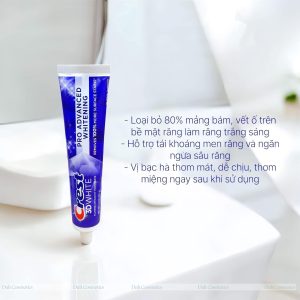 Kem Đánh Răng Crest 3D White Pro Advanced Whitening 147g Của Mỹ