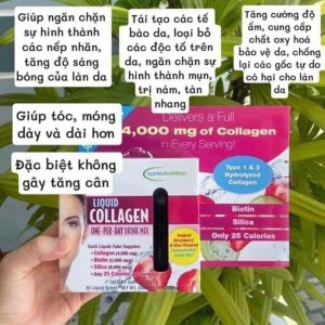 Nước Uống Đẹp Da Collagen Nước Liquid Collagen 4000mg - 30 ống - Mỹ