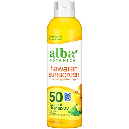 Xịt chống nắng phổ rộng Alba Botanica Hawaiian Sunscreen SPF50 Mỹ 227g