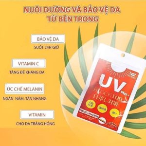 Viên Uống Chống Nắng UV Plus+ Block 100 Của Nhật 45 Viên