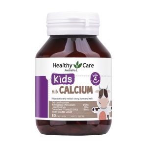 Viên Canxi Healthy Care Kid’s Milk Calcium bổ sung canxi, Vitamin D3 (Chai 60 viên)