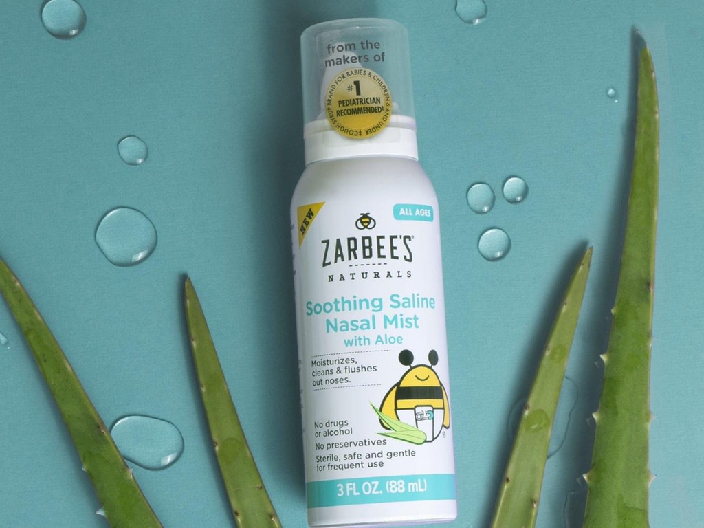 Xịt mũi Cho Bé Chiết Xuất Nha Đam Zarbee's Naturals Soothing Saline Mist with Aloe 188ml