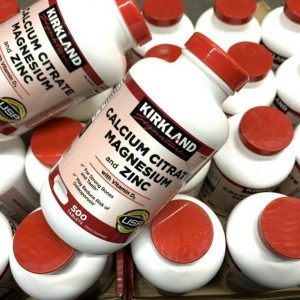 Viên uống canxi Calcium Citrate Magnesium and Zinc Kirkland Hỗ trợ xương khớp 500 viên của Mỹ