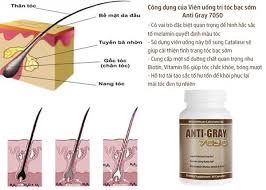 Viên Uống Trị Tóc Bạc Sớm Super Anti Gray Hair 7050 hộp 60 viên Mỹ
