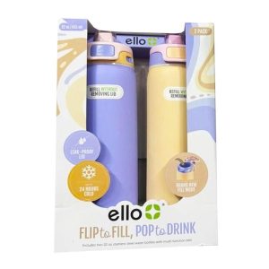 Bình giữ nhiệt Ello flipl to fill, pop to drink 22oz nắp bật 651ml