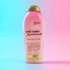 Sữa Tắm Tẩy Tế Bào Chết OGX Sensitive + Rose Water & Pink Sea Salt Scrub & Wash 577ml
