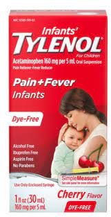 Siro Giảm Đau Hạ Sốt Cho Trẻ Sơ Sinh Infants’ Tylenol Pain Fever 60ml (0-2 tuổi) - Mỹ