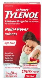 Siro Giảm Đau Hạ Sốt Cho Trẻ Sơ Sinh Infants’ Tylenol Pain Fever 60ml (0-2 tuổi) - Mỹ
